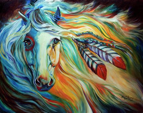 Breaking Dawn Indian War Horse Painting By Marcia Baldwin Pixels