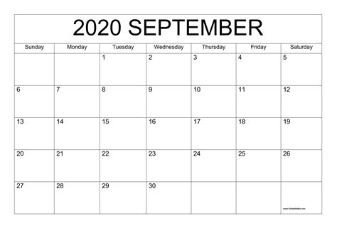 Free download 2020 printable calendar template with holidays, 2019 printable calendar in pdf, word, and excel format. September 2020 Printable Calendar - Editable Templates