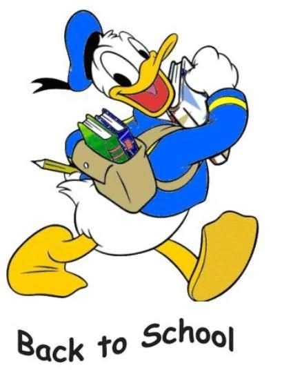 Donald Duck School Png Clip Art Library