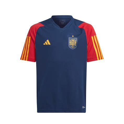 Camiseta Adidas España Training Mundial Qatar 2022 Niño Navy Blue