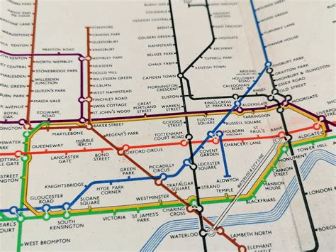 1951 London Underground Pocket Map Hc Beck Iconic Antiques Cool