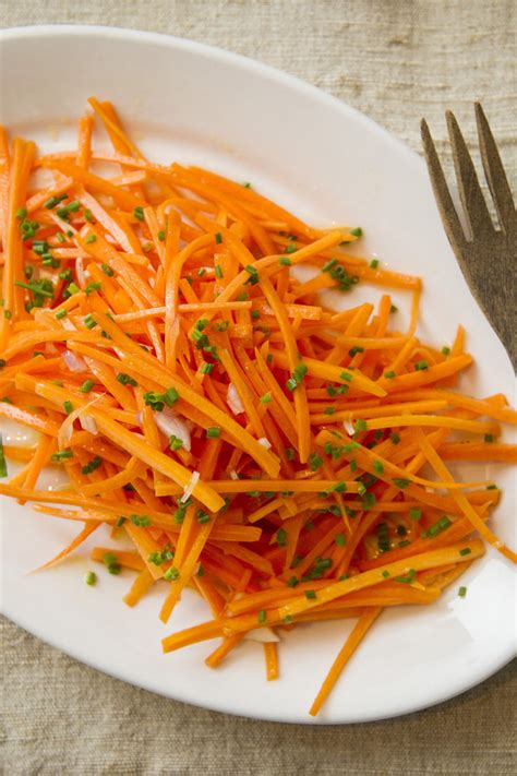 Russell shows us how to cut a julienne, (matchstick) carrot strip often used to garnish consomme or other soups. Julienne Carrot Salad Recipe - NYT Cooking
