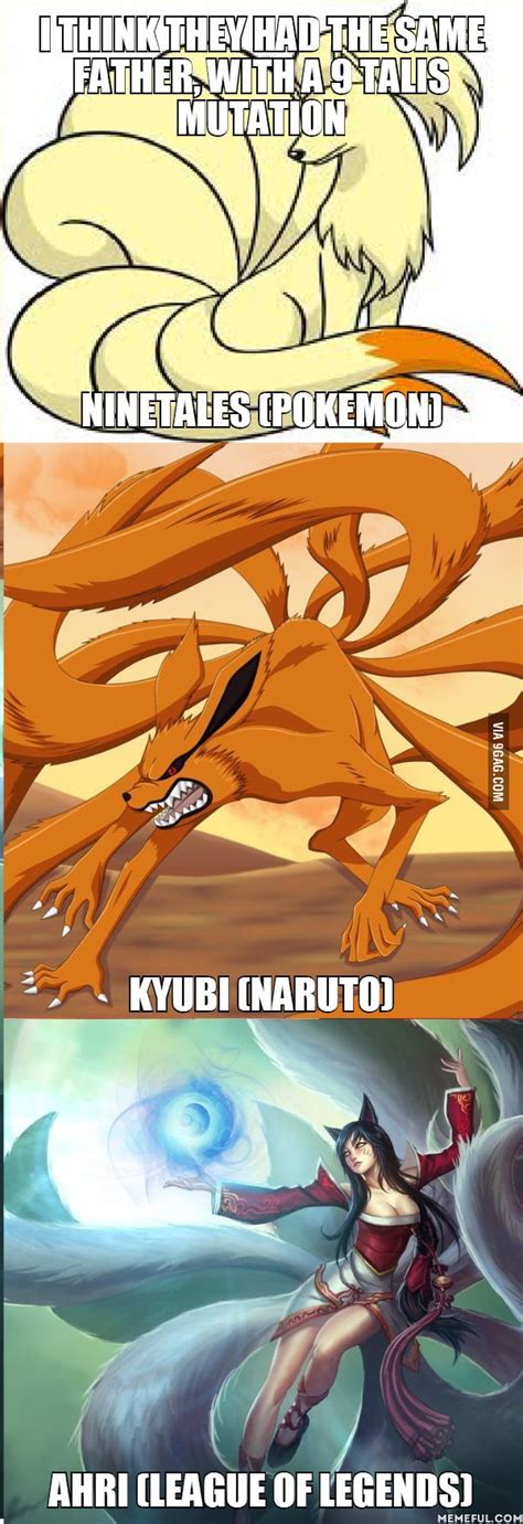 The 9 Tails Mutation Ninetales Pokemon Kyubi