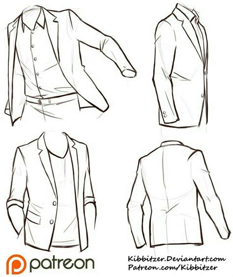 How To Draw A Suitjacket How To Draw Mangaanime Vêtements En 2019