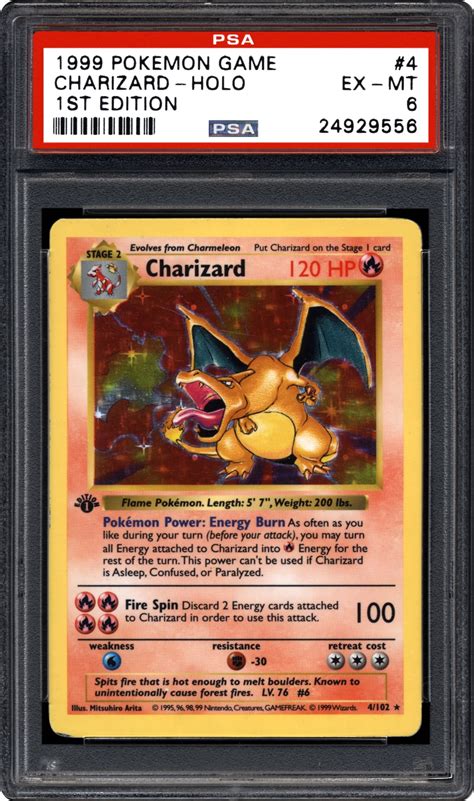 Psa 8 machamp holo 1st edition shadowless base set 1999 wotc 8/102 pokemon card. 1999 Nintendo Pokemon Game Charizard-Holo (1st Edition) | PSA CardFacts™