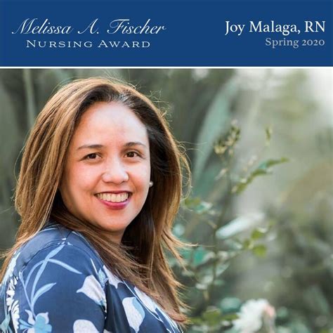 Congratulations To Joy Malaga The First Honoree Of The Melissa A