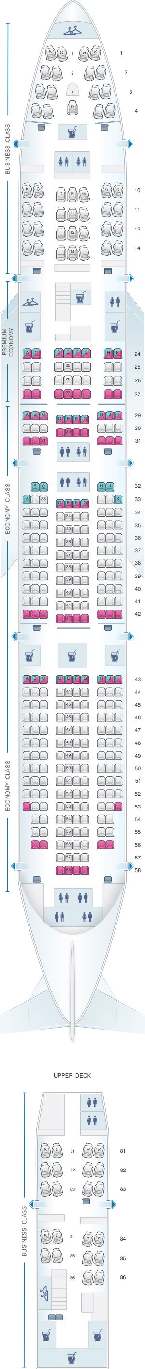 Lufthansa 747 Business Class Seat Map