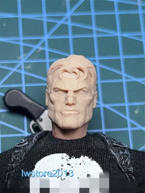 16 Punisher Frank Castle Head Sculpt Model For 12 Male Action Figure