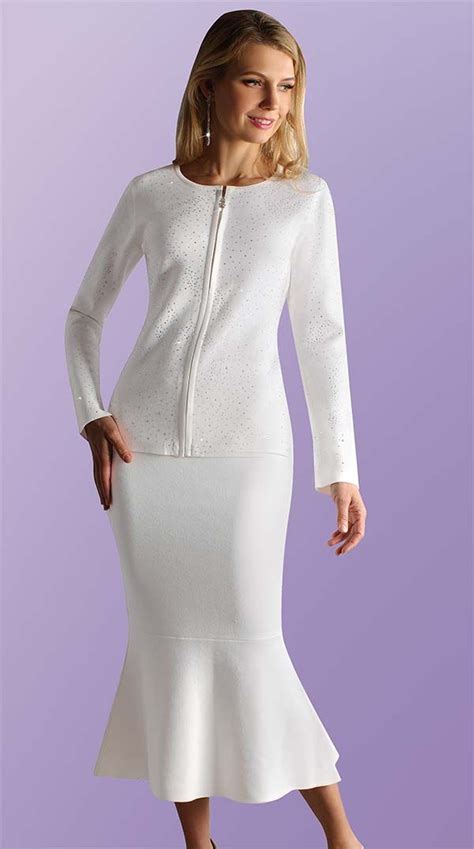 White Sizes 6 24 Knitted Suit Well Dressed Women Suits For Women