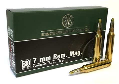 Rws 7mm Remington Magnum 159 Grain Evo 2316530 Rws Ammunition New