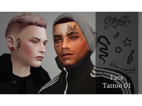 The Sims Face Tattoo By Quirkykyimu Sims Tattoos Sims Sims Images And Photos Finder
