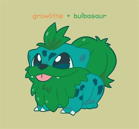 Growlithe Bulbasaur Pokéfusion Pokémon Fusion Know Your Meme