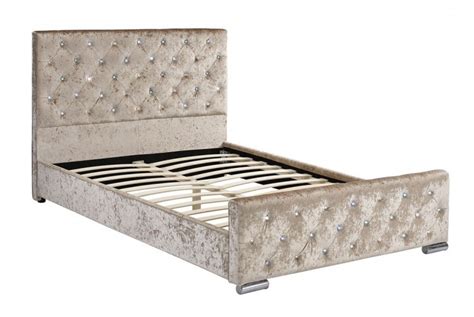 The most common velvet pink bed material is velvet. Sleep Design Beaumont 4ft6 Double Crushed Gold Velvet Bed ...