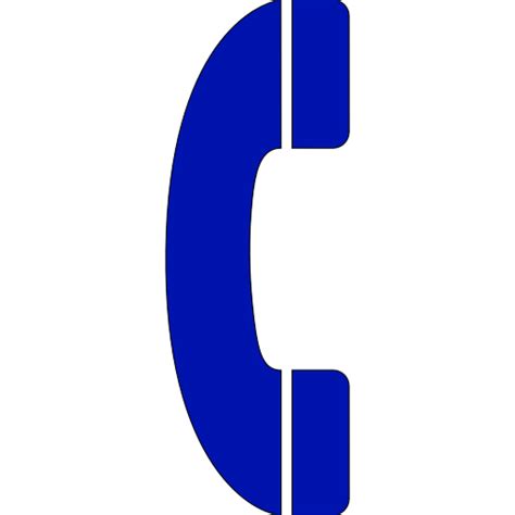 Icono Telefono Azul Png