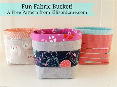 Tutorial Fabric Buckets To Organize Your Home Sewing