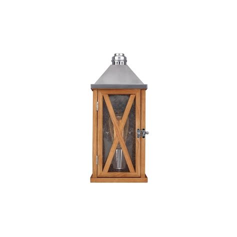 Feiss Lumiere Outdoor Small Wall Light In Natural Oak Finish Fe Lumiere