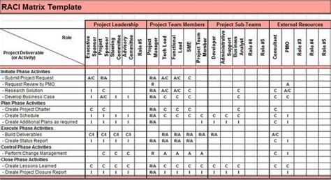 My excel file contains two solutions: ITIL Raci Matrix - Excel Templates | Project management ...