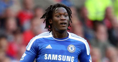 Chelseas Romelu Lukaku Playing Against Manchester United In The