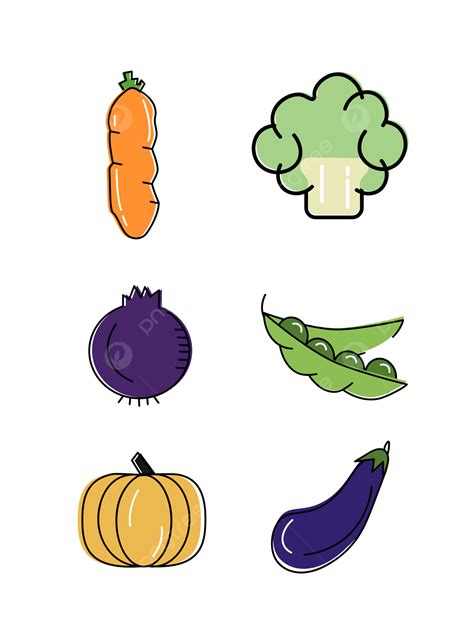 Cartoon Vegetable Icon Vector Element Cartoon Vegetables Vector Png