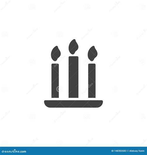 Three Candles Vector Icon Stock Vector Illustration Of Candlestick