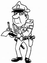Coloring Policeman Printable sketch template