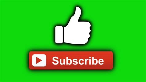Free Green Screen Like Qnd Subscribe Button Full Hd Youtube