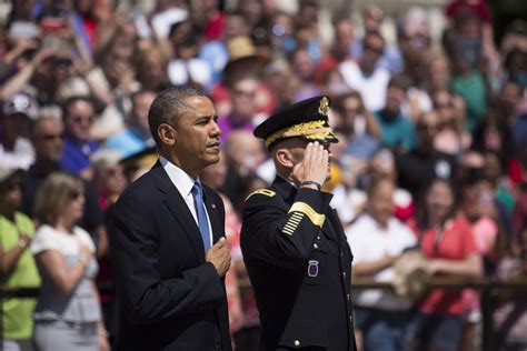 My estimate of a visit to the troops does not rise to a level where that is in play. Obama Honors Fallen Troops at Arlington National Cemetery ...