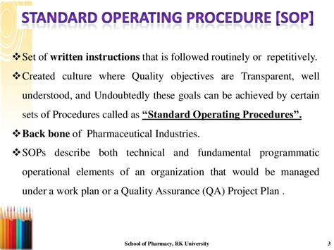 Standard Operating Procedure Pharmacy