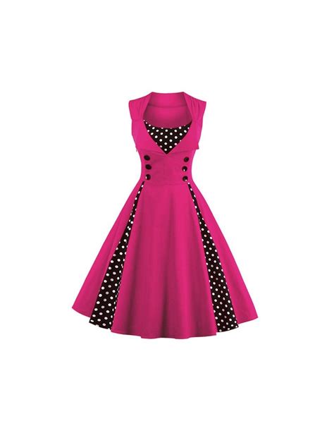 S 4xl Women Robe Retro Vintage Dress 50s 60s Rockabilly Dot Swing Pin Up Summer Party Dresses