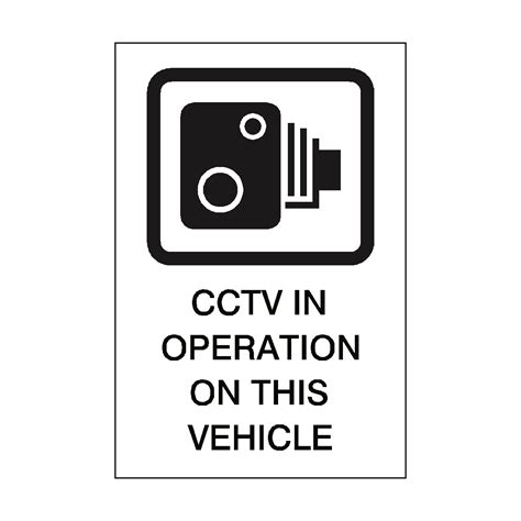 Cctv In Operation Vehicle Sticker Safety Uk