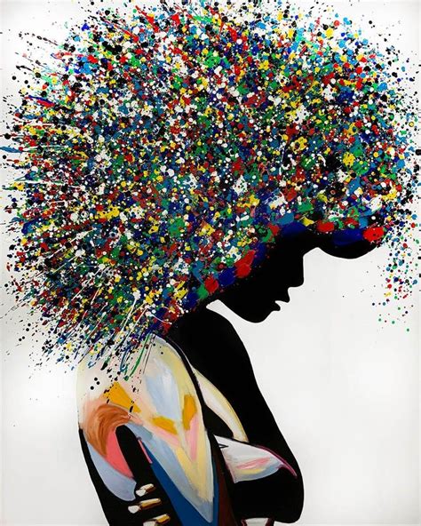 African American Art Afro Woman Canvas Print Pop Art Large Wall Art