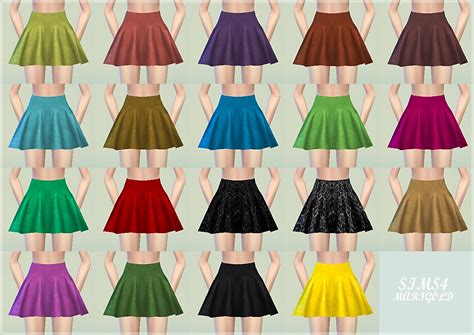 Flared Mini Skirt플레어 미니 스커트여성 의류 Sims4 Marigold