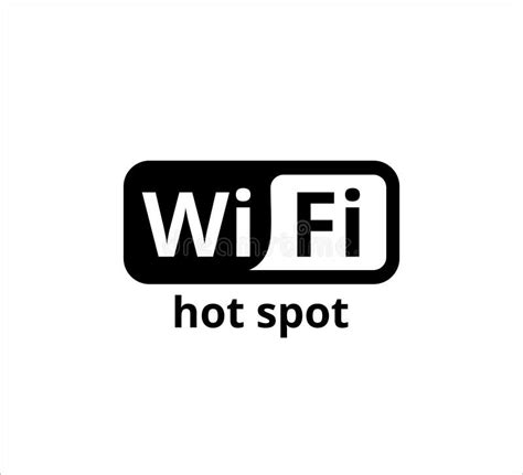 Wifi Hot Spot Area Icon Sign Or Symbol Vector Design In Simple Flat