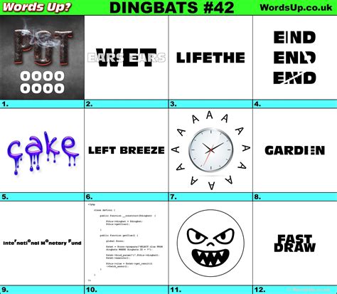 Printable Dingbats 42 Rebus Puzzles Rebus Puzzles Logic Puzzles