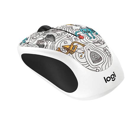 Logitech Doodle Collection M238 Wireless Mouse Techie White 910
