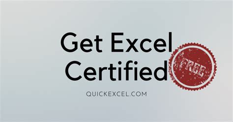 Top 5 Pay Free Certification Courses In Microsoft Excel Quickexcel
