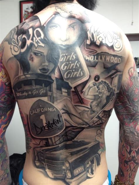 See more ideas about tattoos, small tattoos, cute tattoos. California dreamin' tattoo. love the blend of the collage ...