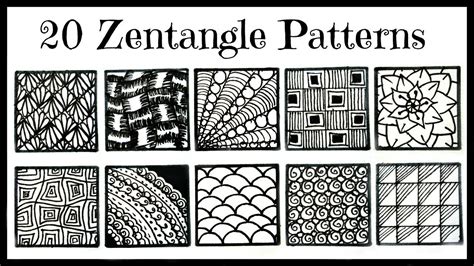 Easy 20 Zentangle Patterns For Beginners Zentangle Patterns