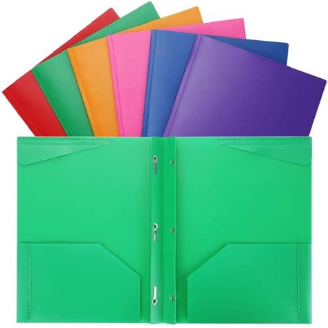 Green Poly Pocket With Brad Folders
