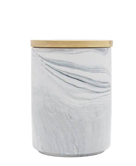Ciroa Marble Canister White And Grey Medium Theculinarium