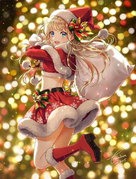 Christmas Anime Girlchicas Anime Navideña🎄 Рождественские картины