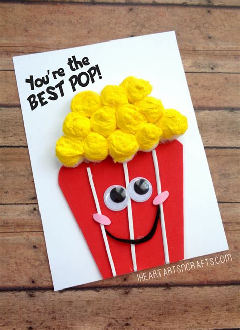 Fathers Day Youre The Best Pop Popcorn Card Fathersday Crafts