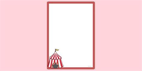 Free Old Circus Page Border Creative Page Borders For Kids