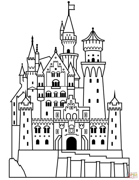 Printable Coloring Pages Castles