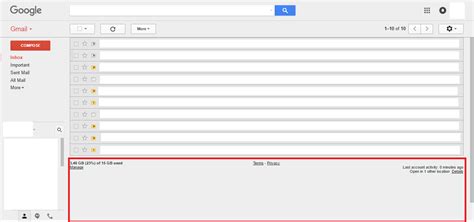 Gmail Shrink Bottom Element At Bottom Of Gmail Inbox Page Valuable
