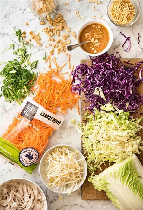 The hero of this chinese chicken the asian salad dressing i use in this salad is based on a recipe by david chang of momofuku. Chinese Chicken Salad with Asian Peanut Salad Dressing | RecipeTin Eats