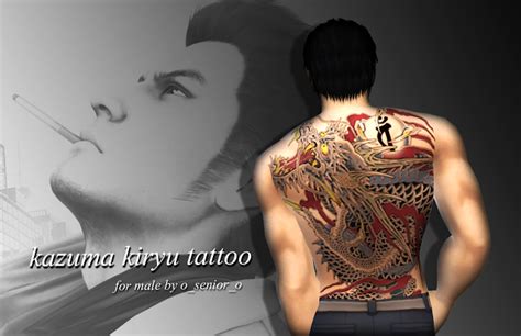 The Best Kazuma Kiryu Tattoo By Osenioro Yakuza Tattoo Kiryu Sims