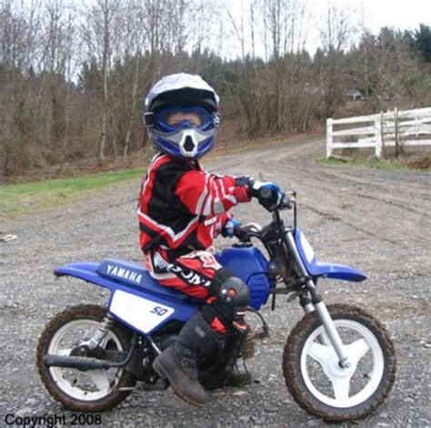 While a 7 or 8 year old can ride a 50cc dirt bike (i started out on a honda xr50 when i was 7), they are generally big enough for the next size up. Which motorcylce should I buy for my 3 to 7 year olds ...