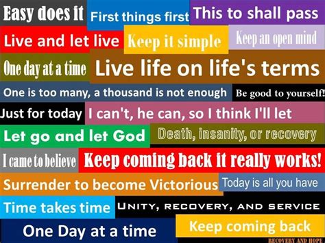 Just For Today 12 Step Slogans 12 Step Recovery Worksheets