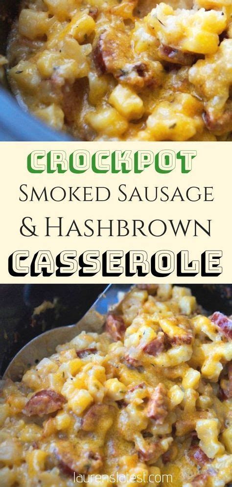 Pour egg mixture over the top. BEST EVER Crockpot Smoked Sausage & Hashbrown Casserole is ...